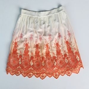 Antonio Melani Ivory Melon Kursten Lace Embroidered Ombre Skirt Citrus G…